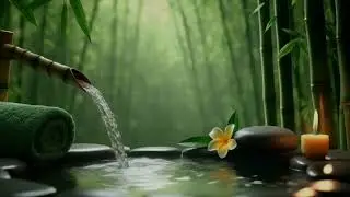 Relaxing Sleep Music + Bamboo Water Sounds 🌿 Healing Music, Calm Anxiety & Deep Relaxation 