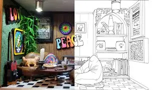 Комната в стиле хиппи, построенная в винтажной сигарной коробке / Обзор от Pencil Stroke