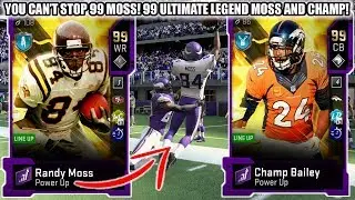 YOU CAN'T STOP 99 MOSS! 99 OVERALL ULTIMATE LEGENDS MOSS AND CHAMP BAILEY GAMEPLAY! | MADDEN 20