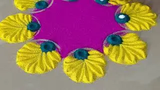 Beautiful rangoli design | Diwali rangoli design | Rangoli design easy and simple |