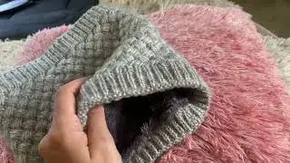 Honest Review Winter Grey Knit Buff Gaiter Scarf Ski Cold Weather