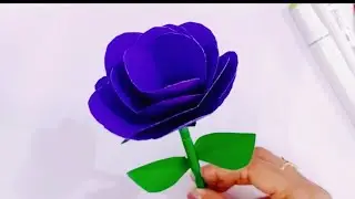 Rose flower #very easy#diy#paper craft#paper flowers #shorts#video#trending#viral