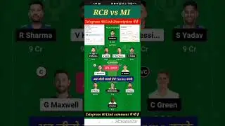 RCB vs MI Dream11 Team|RCB vs MI Dream11 Prediction|Ipl 5th match|#rcbvsmi #shorts#ipl#ipl2023#rcb