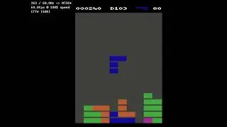 Chetiry (Atari VCS/2600, NTSC). Ultra! Score: 1 220 #tetris #atari #atari2600 #puzzlegame #retrogame