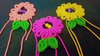 घर का सबसे खूबसूरत हिस्सा जो अपने हाथों से बना है।#macrame flowers #macrame # macrame tutorial