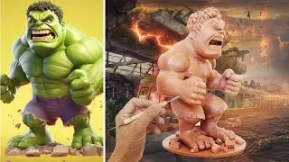 Sculpting HULk-The Green Giant&rsquo;s Rage-Timelapse #SculptingLegends, #Sculpting