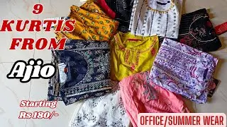 *Huge*Ajio haul From Starting Rs 180/-💕 | Ajio Kurti Unboxing Video | Summer Kurti Haul Video |#ajio