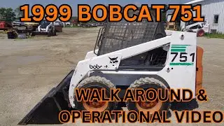 Видеоролик о работе и осмотре мини-погрузчика Bobcat 751 1999 года выпуска. 12 900 долларов США