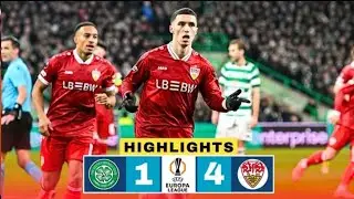Celtic vs Stuttgart 1-4 Highlights | Jamie Leweling Goal | Bilal El Khannouss Brace | Europa League