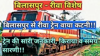 (Hindi)बिलासपुर - रीवा विशेष!! 08247!! Bilaspur - Rewa Special!! Train To Rewa Via Sahdol, Katni 🥰