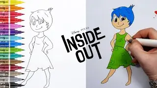 Drawing and Coloring Joy from Inside Out Cute | Easy Step By Step Drawing Tutorial