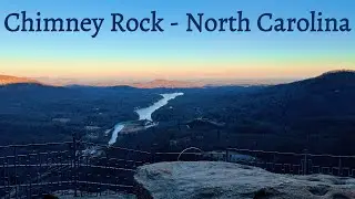 Golden Hour at Chimney Rock | Stunning Sunset Views in North Carolina.