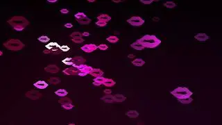 Lipstick Lips Animation Video. Beauty Video Footage. Pink Background.