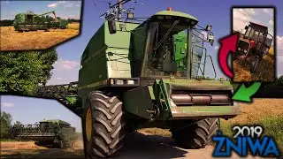 Żniwa 2019 pszenżyta & Jelonek w polu // JOHN DEERE 2264 // MF 255 ;)#Żniwa