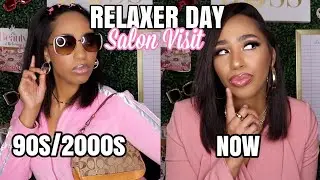 RELAXED HAIR JOURNEY| Getting A Relaxer At The Salon In The 90s/2000s VS Now