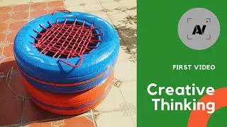DIY Making of Tyre Chair/Seat | Recycled used tyres | Best from waste | Quick and Simple Way |&nbsp;