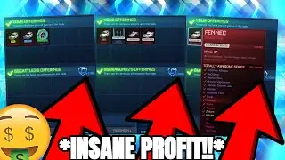 MAKING A LOT OF PROFIT WITH 3 TRADES!! (Rocket League Rich Trading Montage EP 216)
