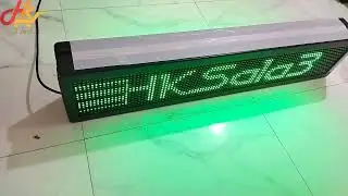 Running Text Dua Sisi 20x100cm Hijau  Wifi Outdoor