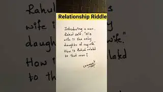 Relationship Riddle #riddles #competitiveexams #ytshorts