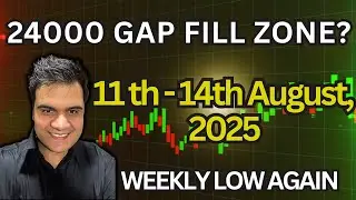 24000 Gap fill zone? | 11th -14th August Weekly Analysis | Nifty, BankNifty, Bitcoin & Gold