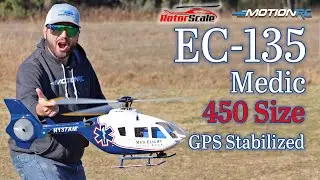 НОВИНКА! RotorScale EC-135 Super Scale 450 Size GPS Stabilized RC Helicopter RTF | Motion RC