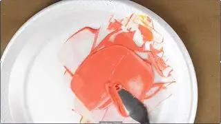 Making Your Own Color - Peach Pink Acrylic Paint, Red + White + Yellow = Peach