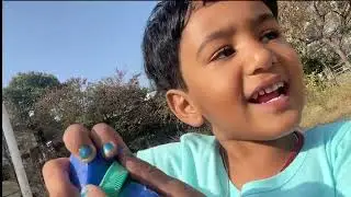 kittu & gungun playing in colony park