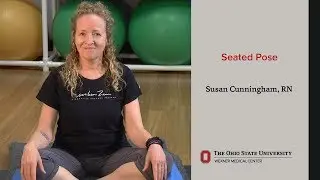 Yoga instructor demonstrates seated pose | Ohio State Medical Center