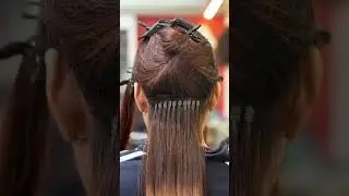 Micro ring loop extensions stay 24/7 in your hair quietly adding volume and length.