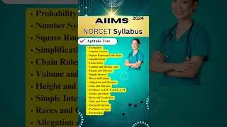 AIIMS NORCET Syllabus | Prelims & Mains | Nursing Officer