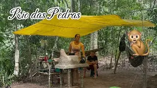ACAMPAMENTO E PESCARIA COM FRITO EM UM FOG&Atilde;O DE LENHA  MUITO TOP