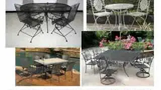 white metal patio furniture