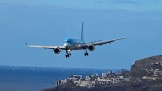 MADEIRA AIRPORT 9 CROSSWIND LANDINGS 16.03.2020