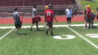 Steelers coach James Daniel and tight end Scott Orndoff Double Team Drill