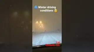 driving to work on snow storm