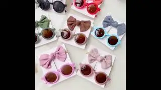 Очки солнцезащитные детские с бантом, винтажные #алиэкспресс #покупки #полезности