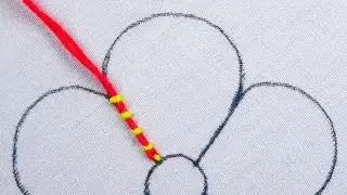 Hand embroidery exclusive needle art needle knitting work flower design with easy tutorial