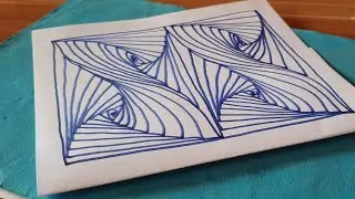 Spiral Drawing Tutorial - Cool 3D line Illusion Drawing