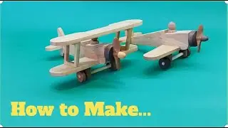 How to Make: Wooden Toy Aeroplanes / Airplanes  From Recycled Wood - Free Plans