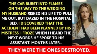 On My Wedding Day, My Husband Saved Me from a Burning Car—But Not for Love, because His Mistress...
