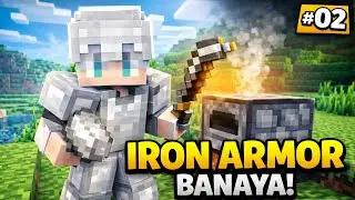 Minecraft Survival Series 🔥 | Iron Armour Banaya | Gojo Skin | Part 2