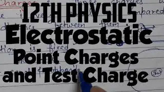 Point Charges And Test Charges. 12th Physics. Electrostatic, Unit-1st .