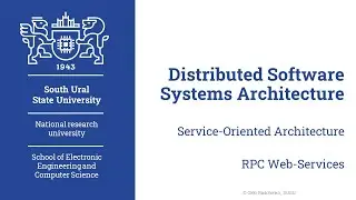 Introduction to Service-Oriented Architecture (Distributed Software Systems Architecture.08.04.2020)