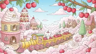 Sunny Jazz Ride to Cherry Town 🍒🚂 | Light Piano Swing, Morning Coffee Jazz & Happy Daytime Ambience