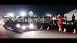 50's RACE CARS start by night SMOKE AND LOUD SOUND MUST SEE
