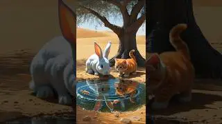 Bunny and kitten friendship #rabbit #cat #shorts