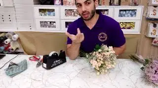 طريقه تعليم تنسيق بوكيه ورد طبيعي روز وبيبى روز سهل وجميلة@mohamed_uae30