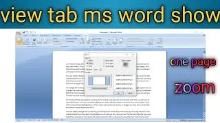 word zoom||one page ||page width|document zoom