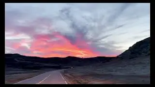 Brilliant Sunset in the North Dakota Badlands, Theodore Roosevelt National Park