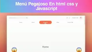 Menú Pegajoso  |👉STICKY👈| en HTML CSS y JAVASCRIPT💡💡🖥️